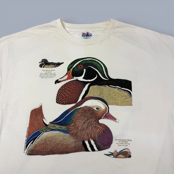 Hanes Other - VTG 1994 Hanes Beefy TShirt Mens XL Duck Nature Wildlife 2 Sided Graphic USA